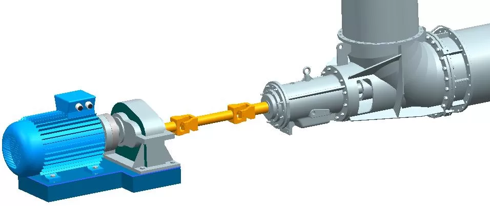 reducer driven axial flow pump